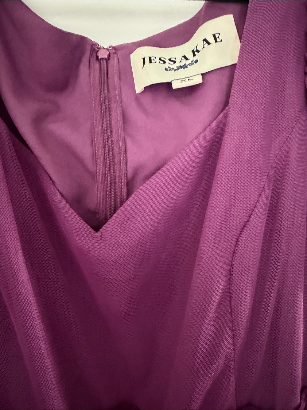 JessaKae Tiered Tulle Maxi Dress XL Plum Fairycore Renaissance    Regencycore - Picture 3 of 11